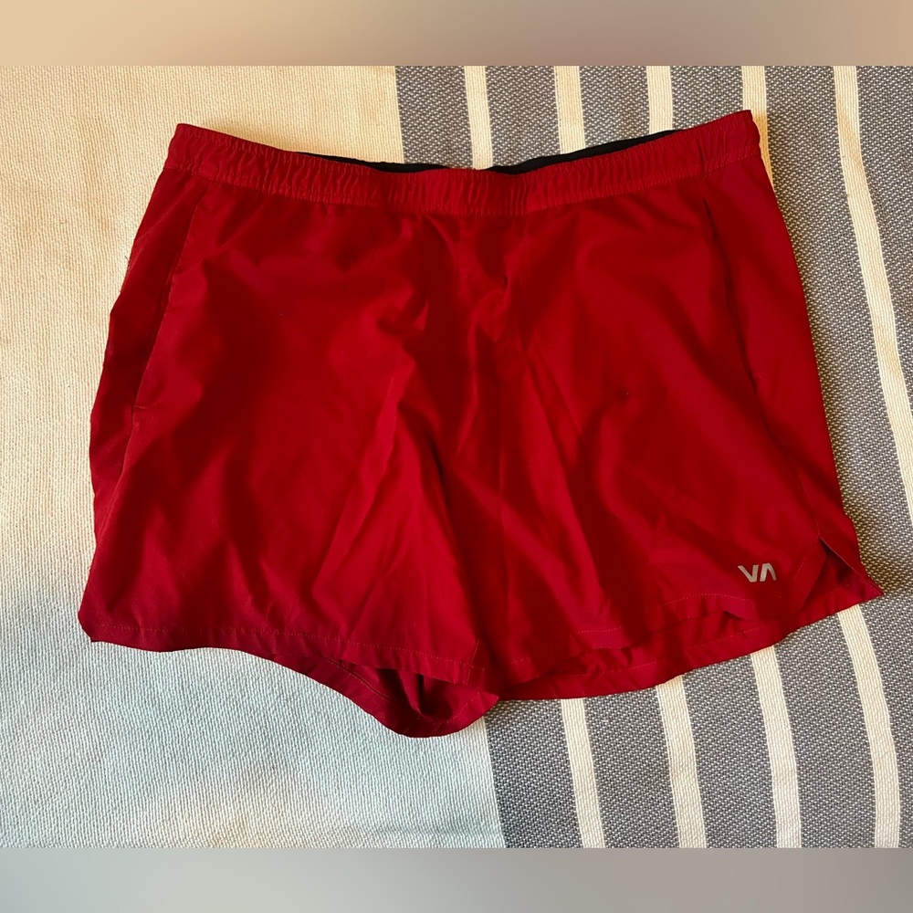 RVCA Athletic Shorts - Medium - Red